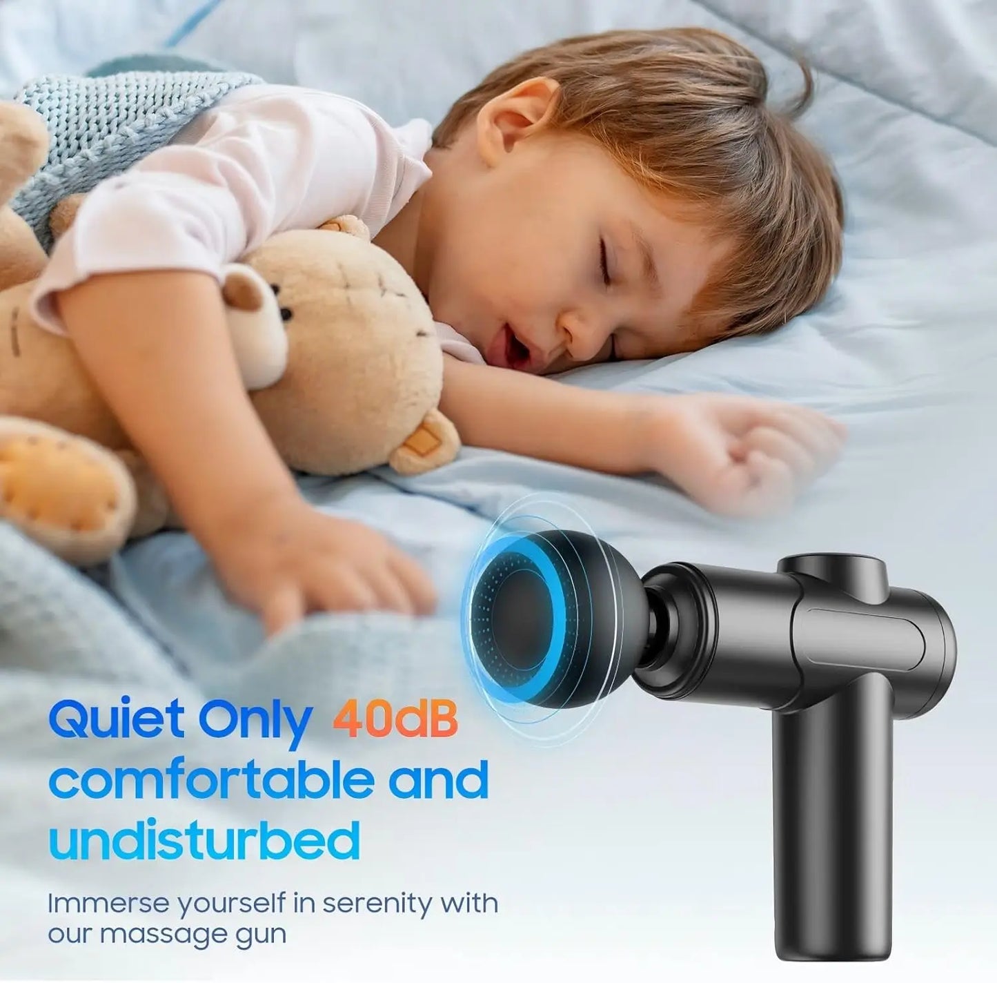 Pistolet de Massage Pro — Puce IA & Écran Tactile LED