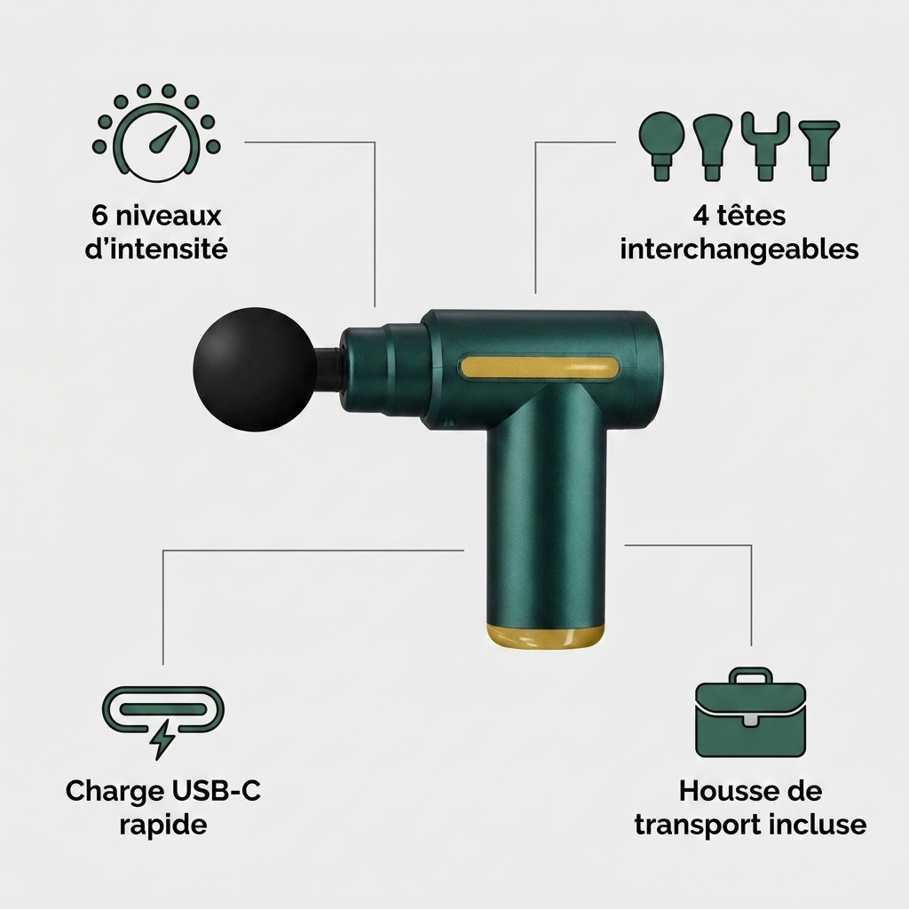 Pistolet de Massage OREADEX  Récupération Musculaire Profonde